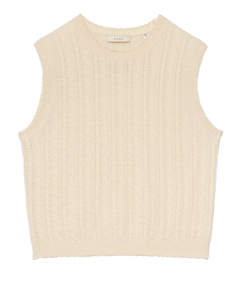 Louden Cashmere Cable Sweater In Dogwood
