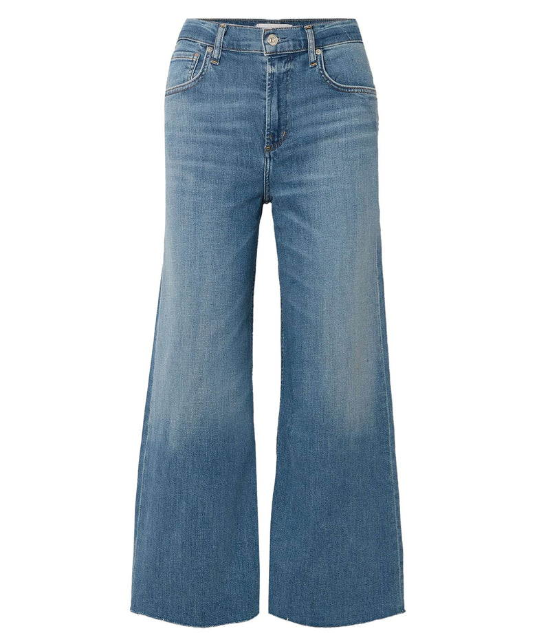 Lyra Crop Wide Leg Jean In Ambry