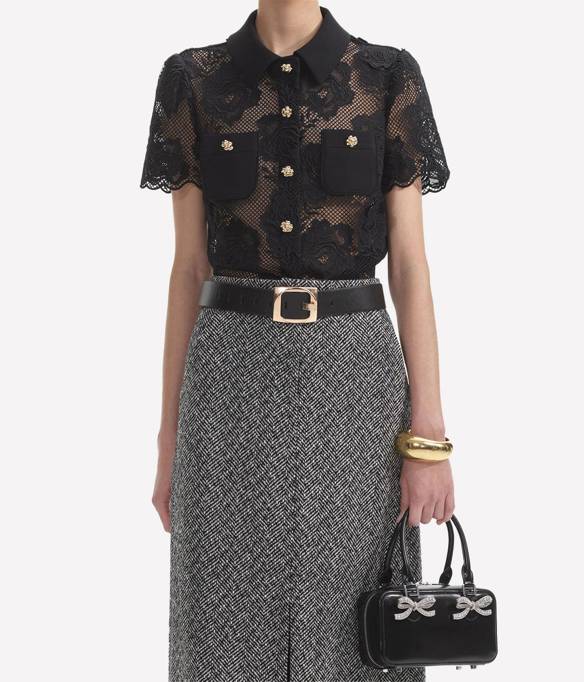 Lace Top in Black