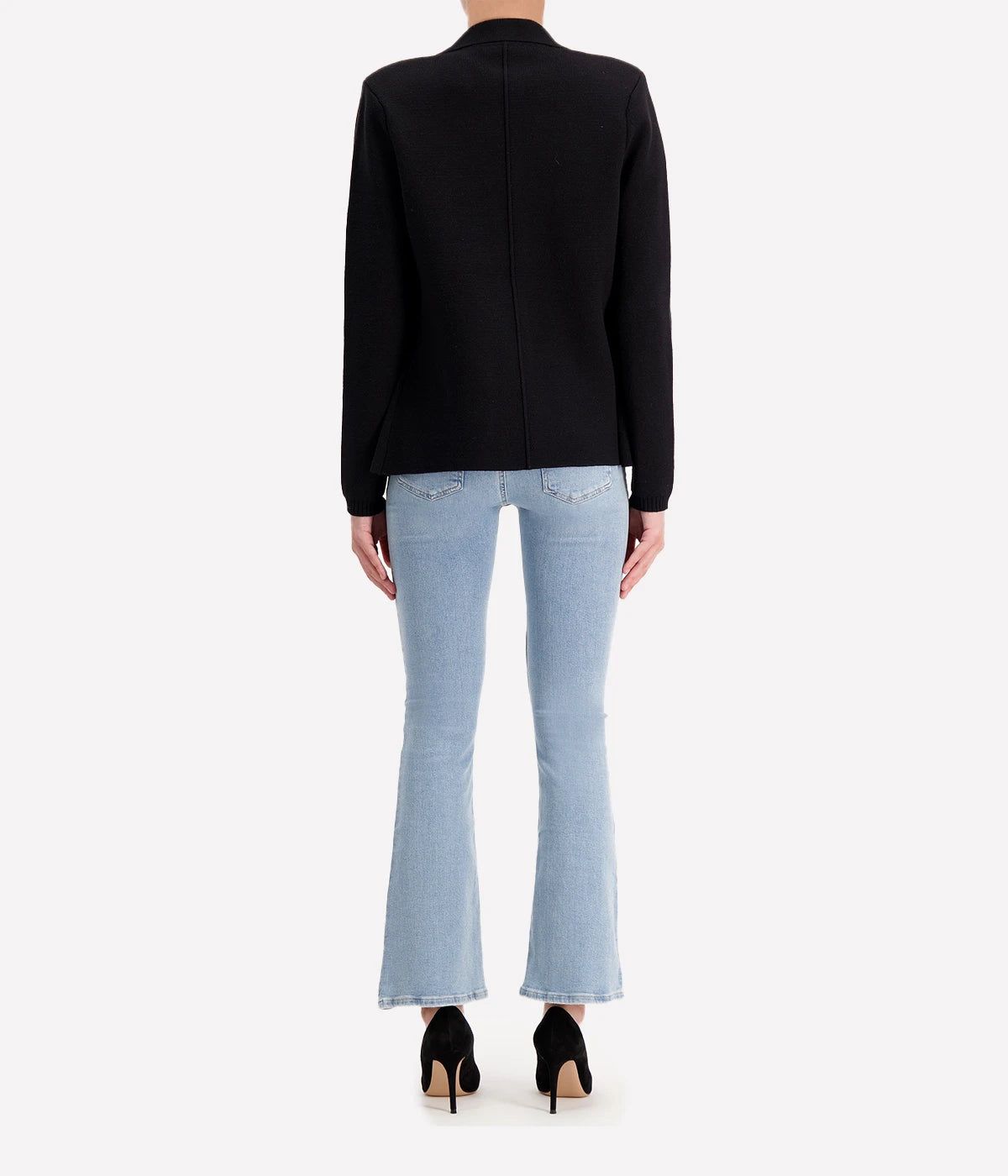Lacey Knit Blazer in Black