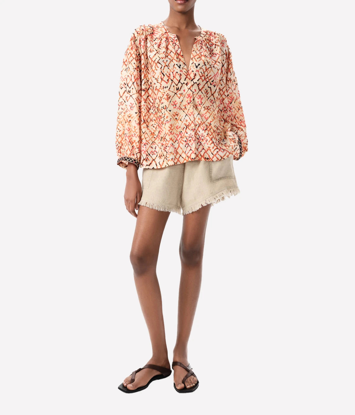 Lafinur Zafir Shirt in Ethnic Brick