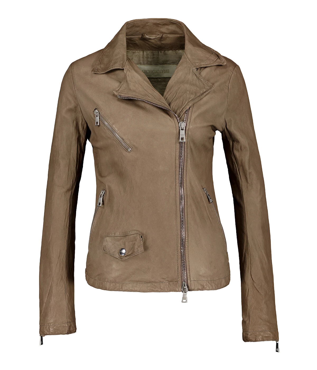 Leather Jacket in Fango