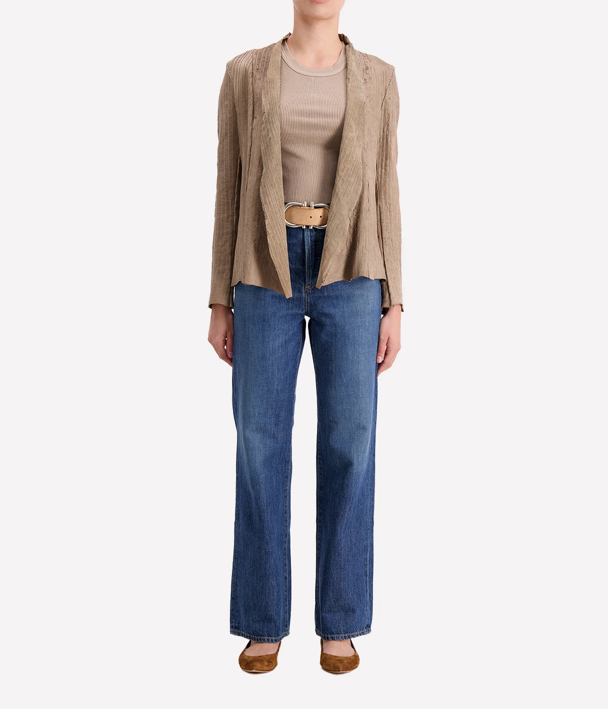 Leather Jacket in Vimi Grey