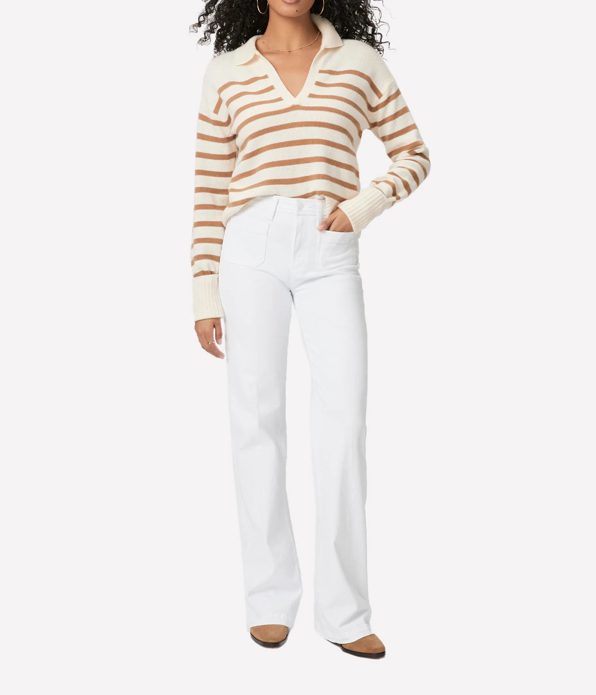 Leenah Patch Pocket Jean in Crisp White