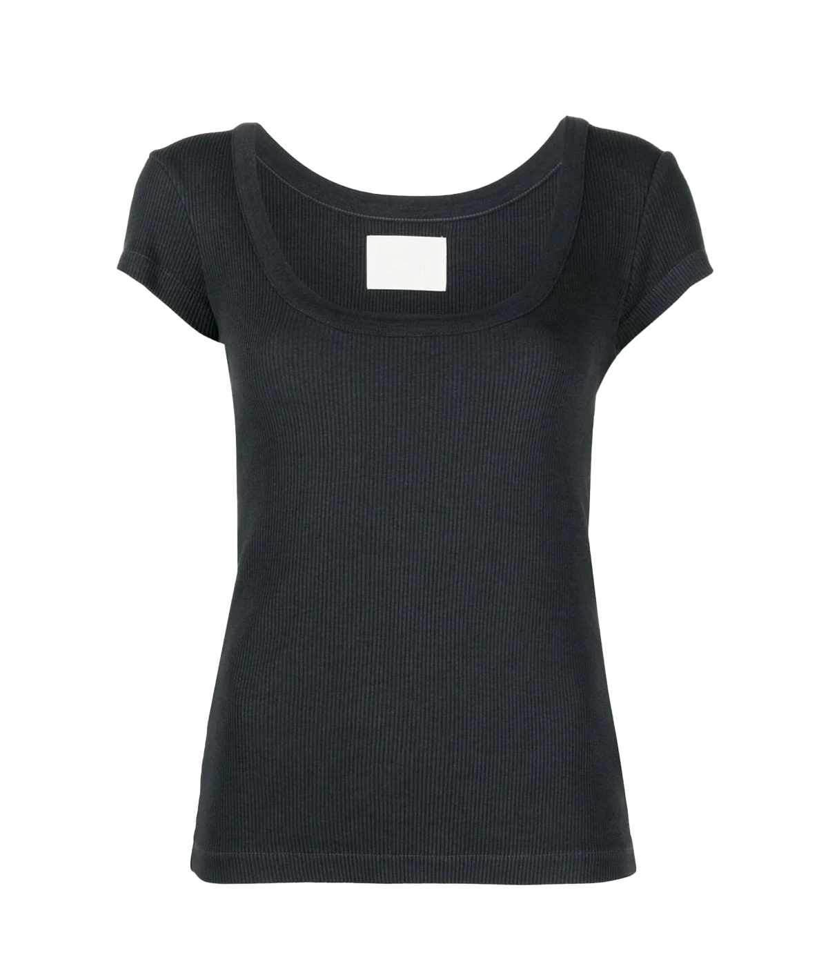 Lima Scoop Neck Top in Charcoal