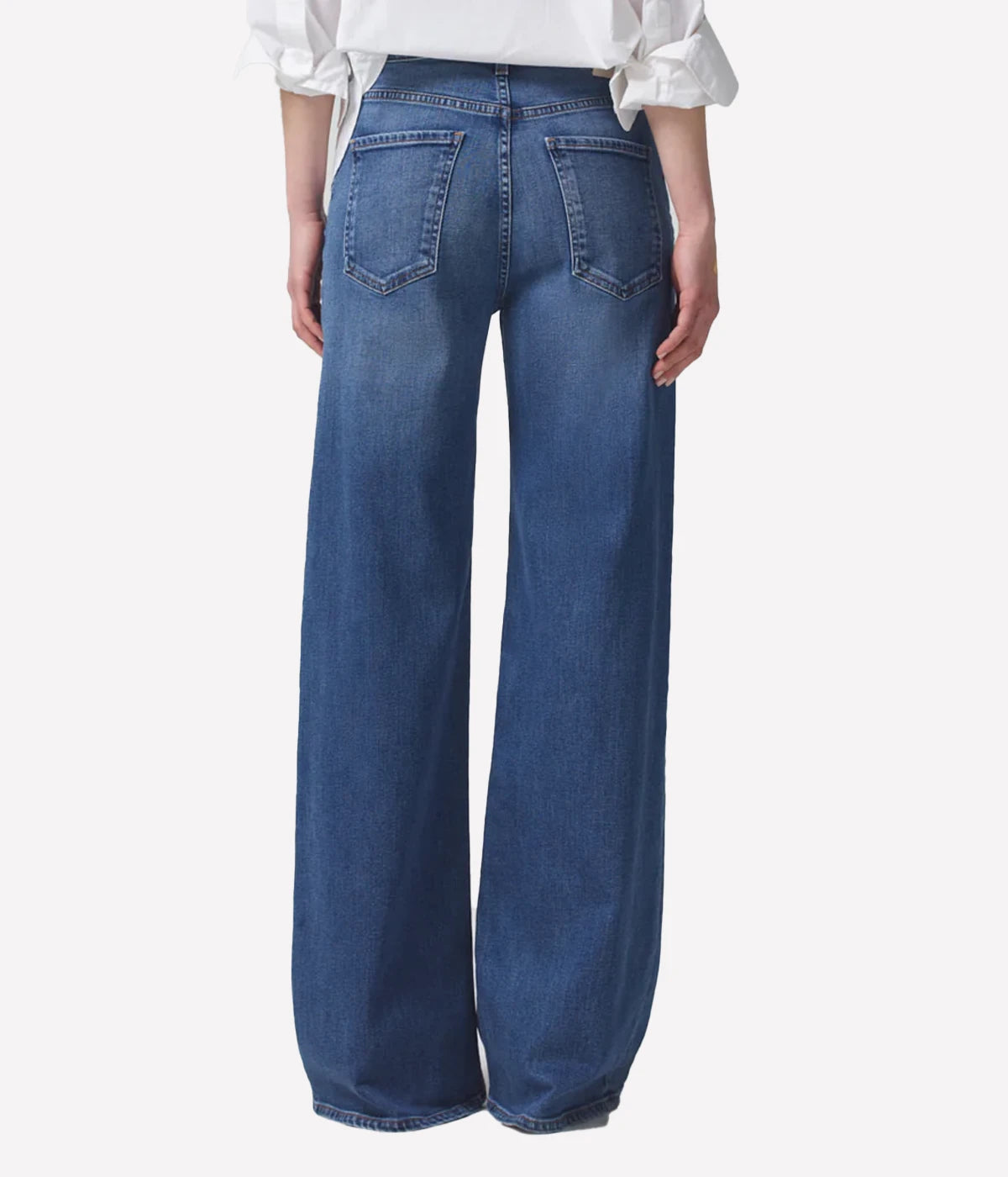 Loli Mid Rise Baggy Jean in Palazzo