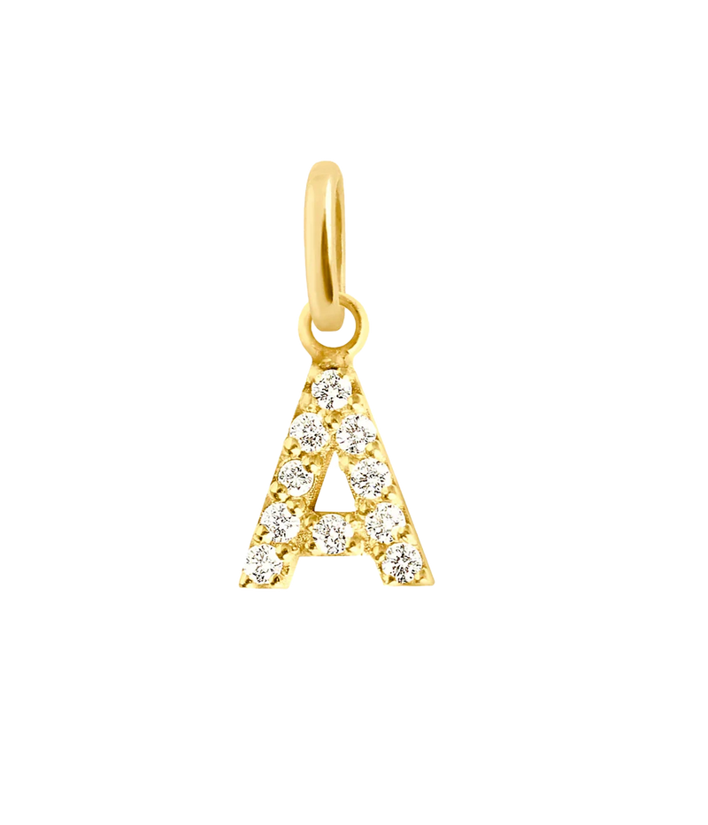Lucky Letter Pendants in 18ct Yellow Gold & Diamonds