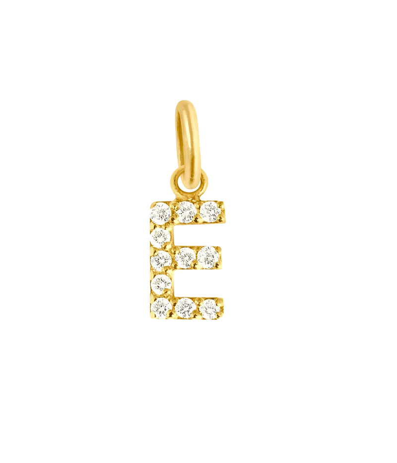 Lucky Letter Pendants in 18ct Yellow Gold & Diamonds