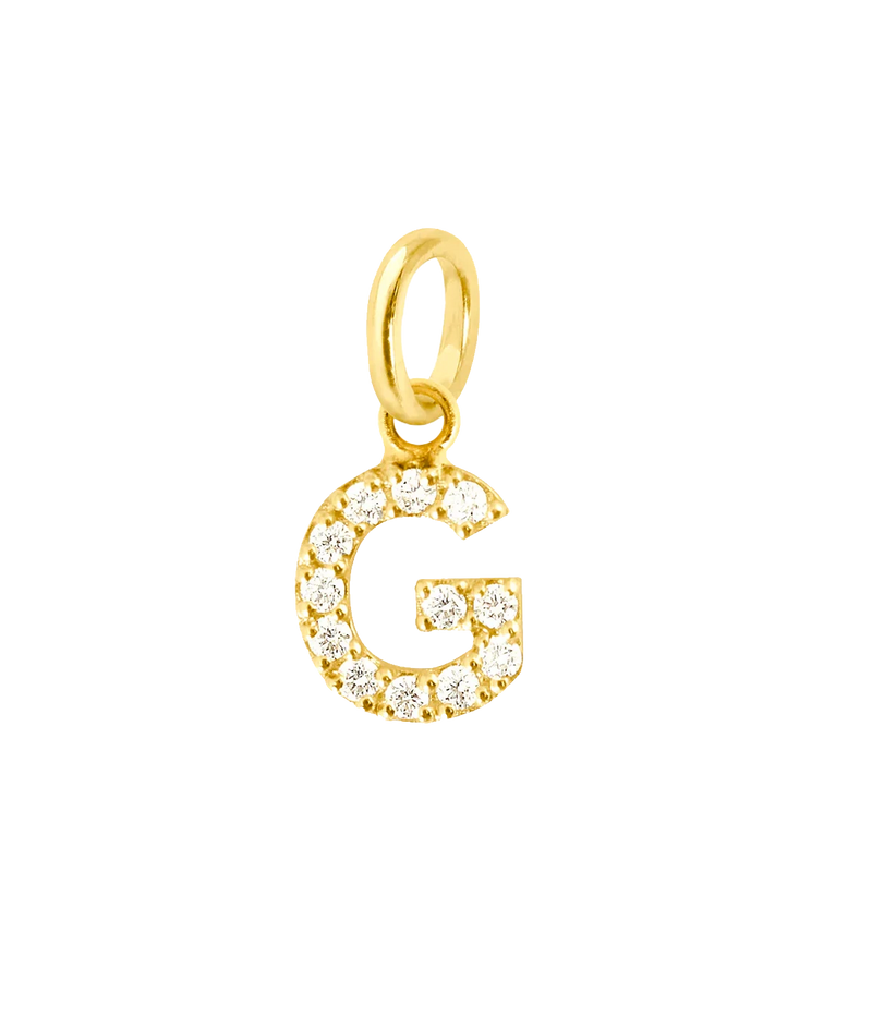 Lucky Letter Pendants in 18ct Yellow Gold & Diamonds