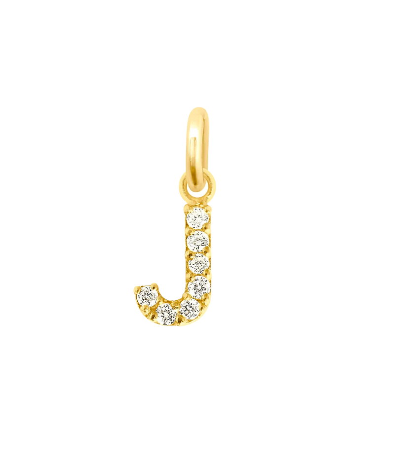 Lucky Letter Pendants in 18ct Yellow Gold & Diamonds