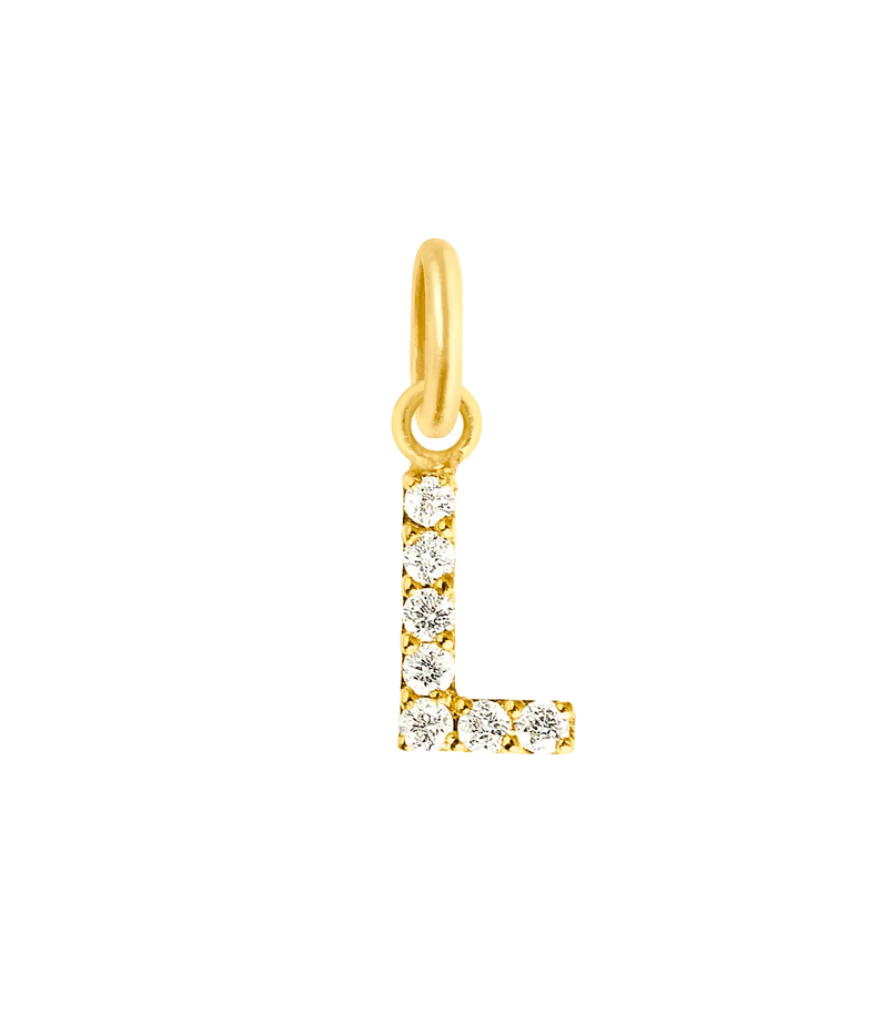 Lucky Letter Pendants in 18ct Yellow Gold & Diamonds