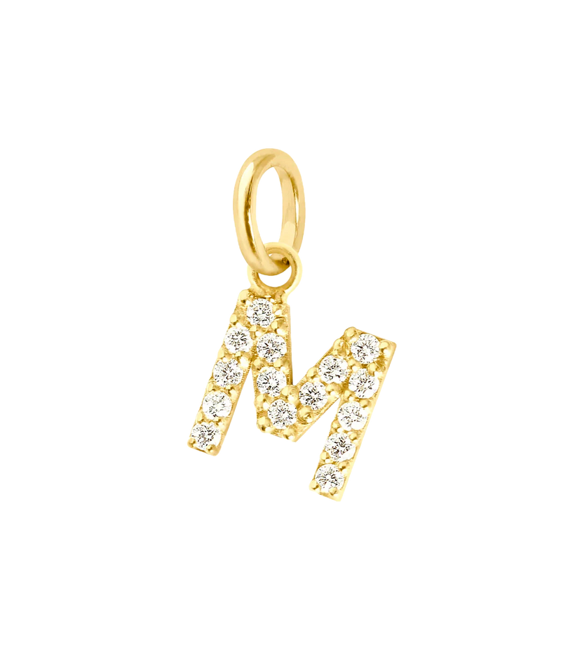 Lucky Letter Pendants in 18ct Yellow Gold & Diamonds