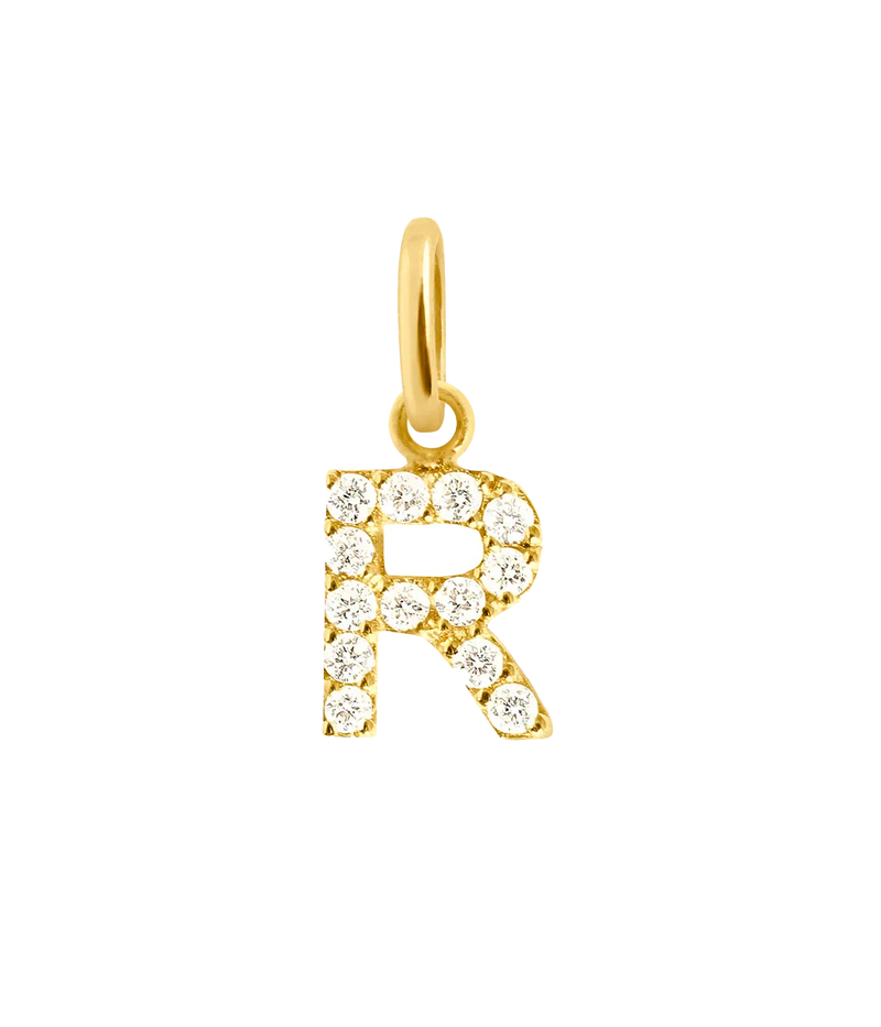Lucky Letter Pendants in 18ct Yellow Gold & Diamonds