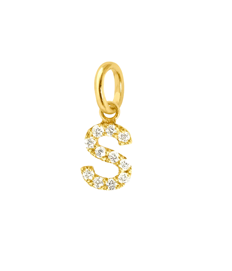 Lucky Letter Pendants in 18ct Yellow Gold & Diamonds