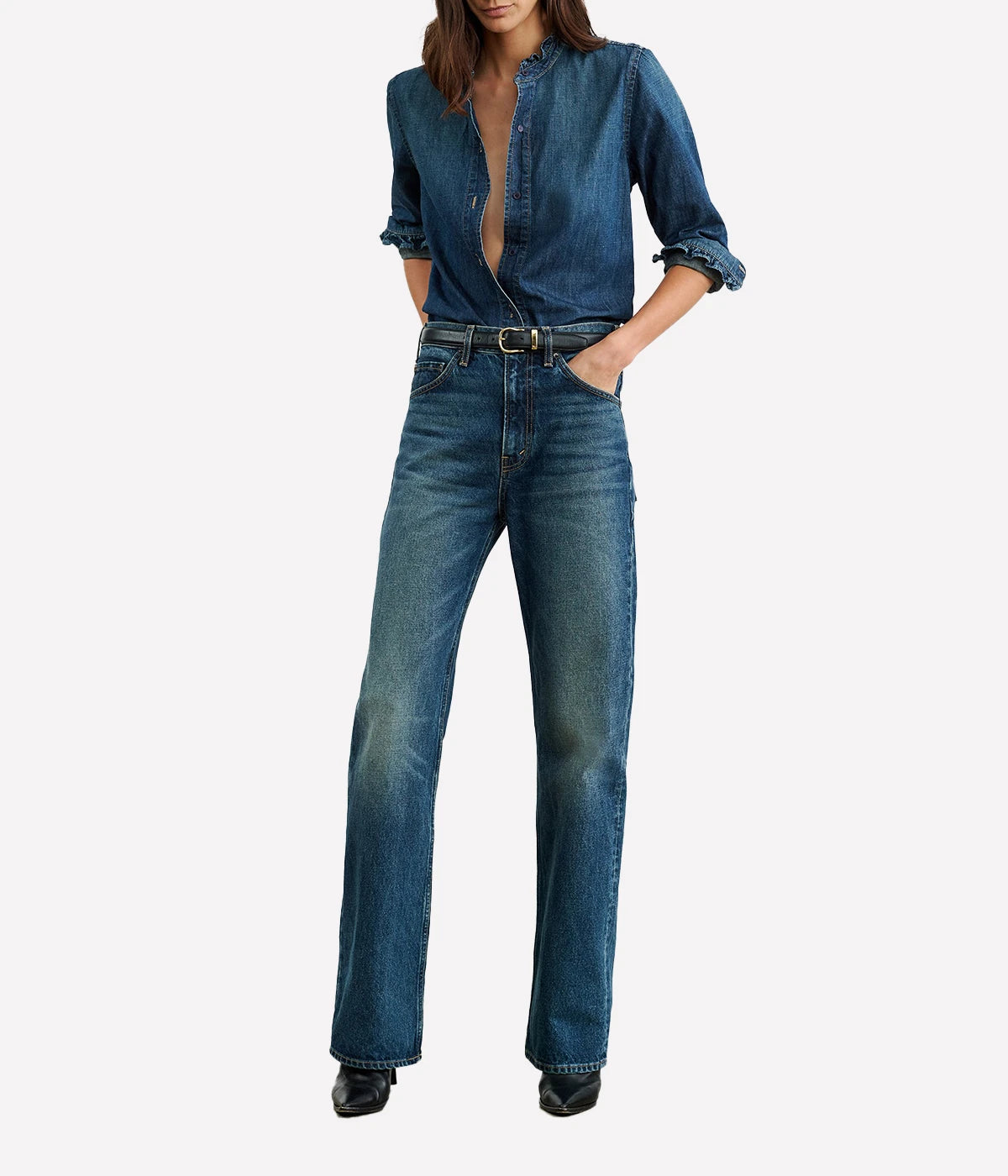 Lydia Denim Shirt in Classic Wash
