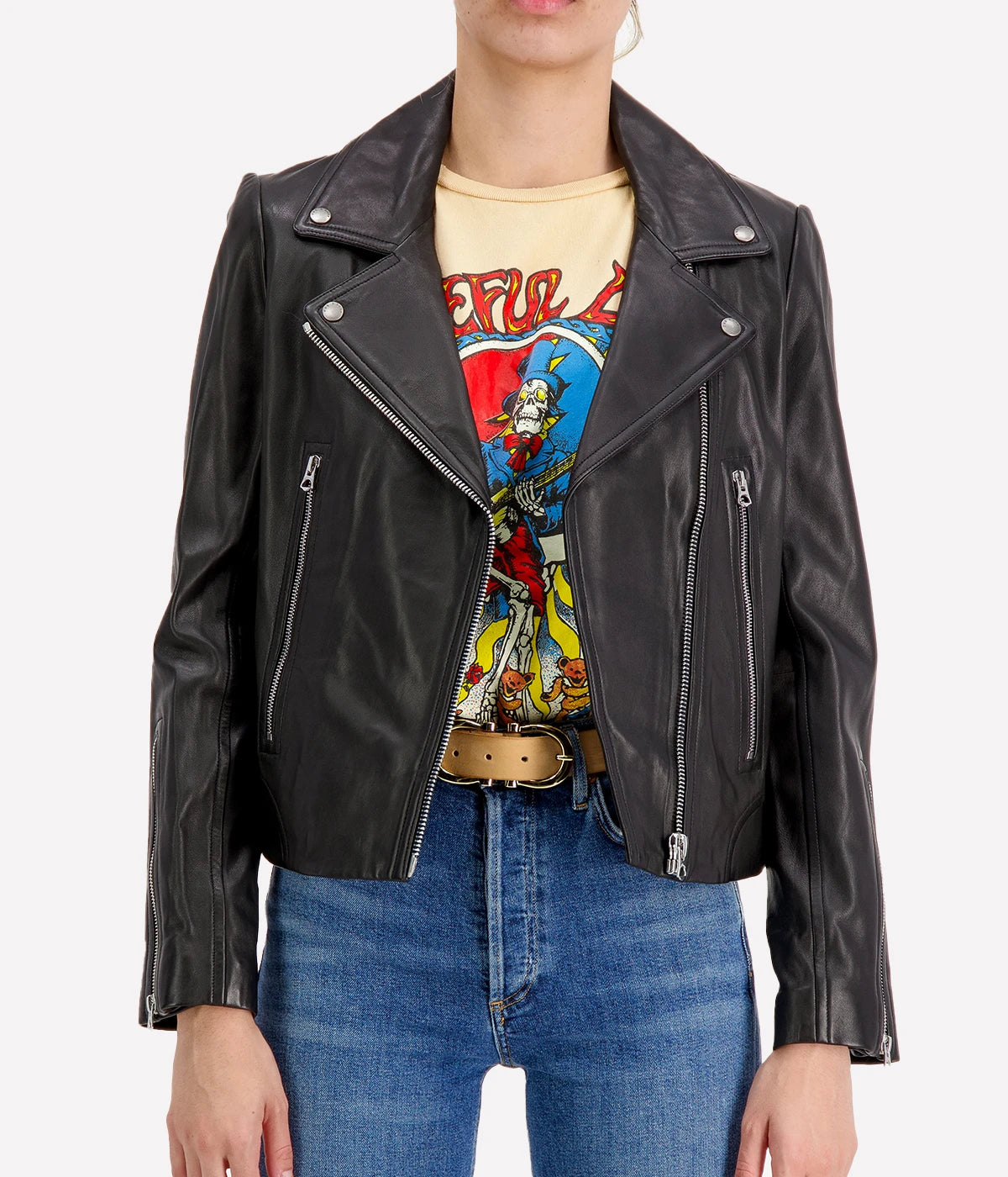 Mack Leather Jacket in Black