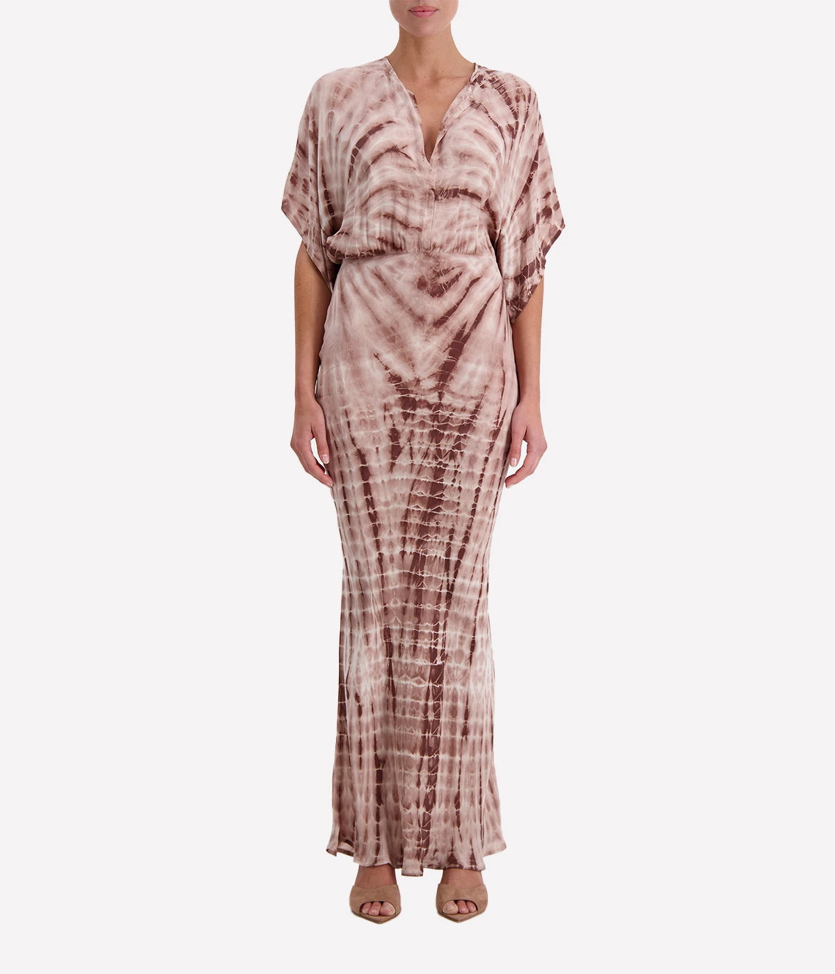 Kimono Dress in Mocha Sprial