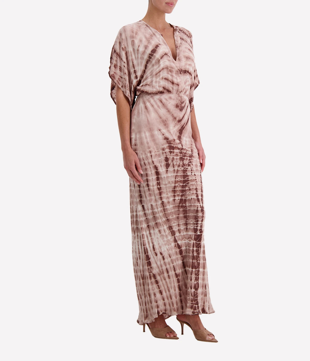 Kimono Dress in Mocha Sprial