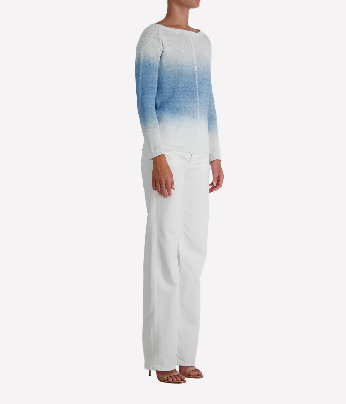 Maglia Ombre Linen Pullover in Water