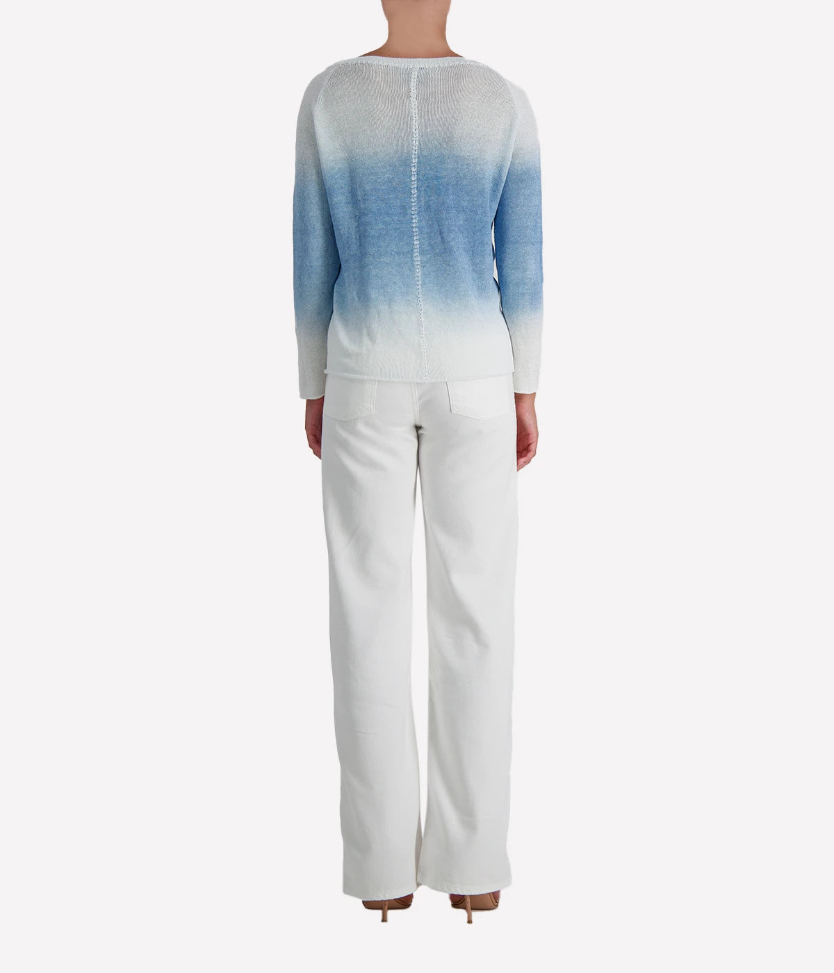 Maglia Ombre Linen Pullover in Water