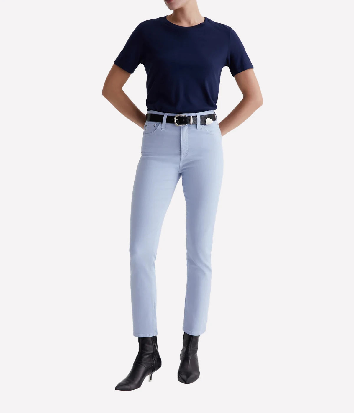 Mari Crop Jean in Blue Whisper