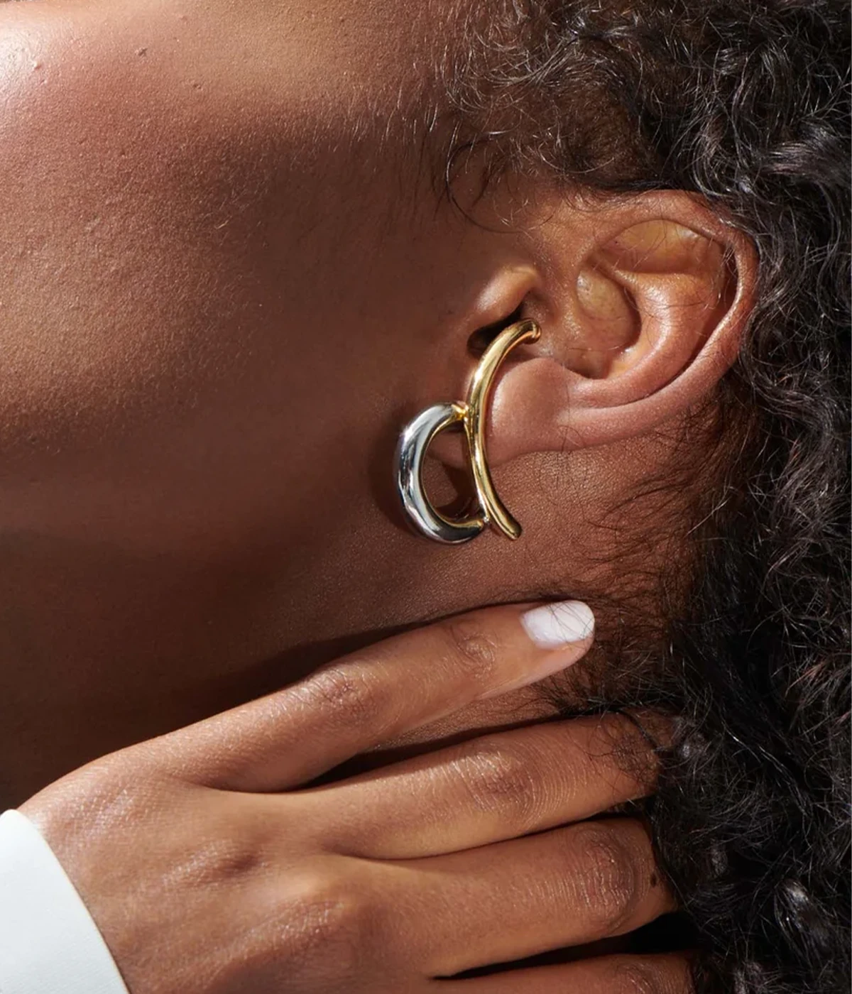 Marisa Hoop Earrings in Two Tone