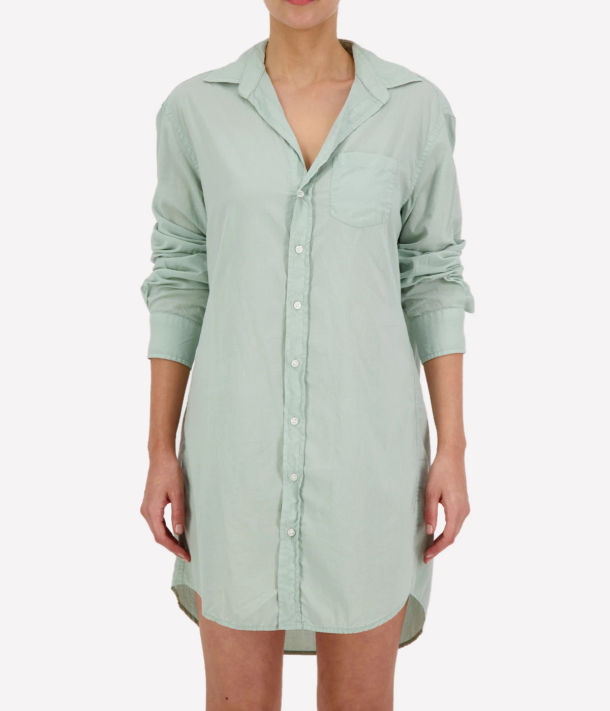 Mary Woven Button Up in Fern