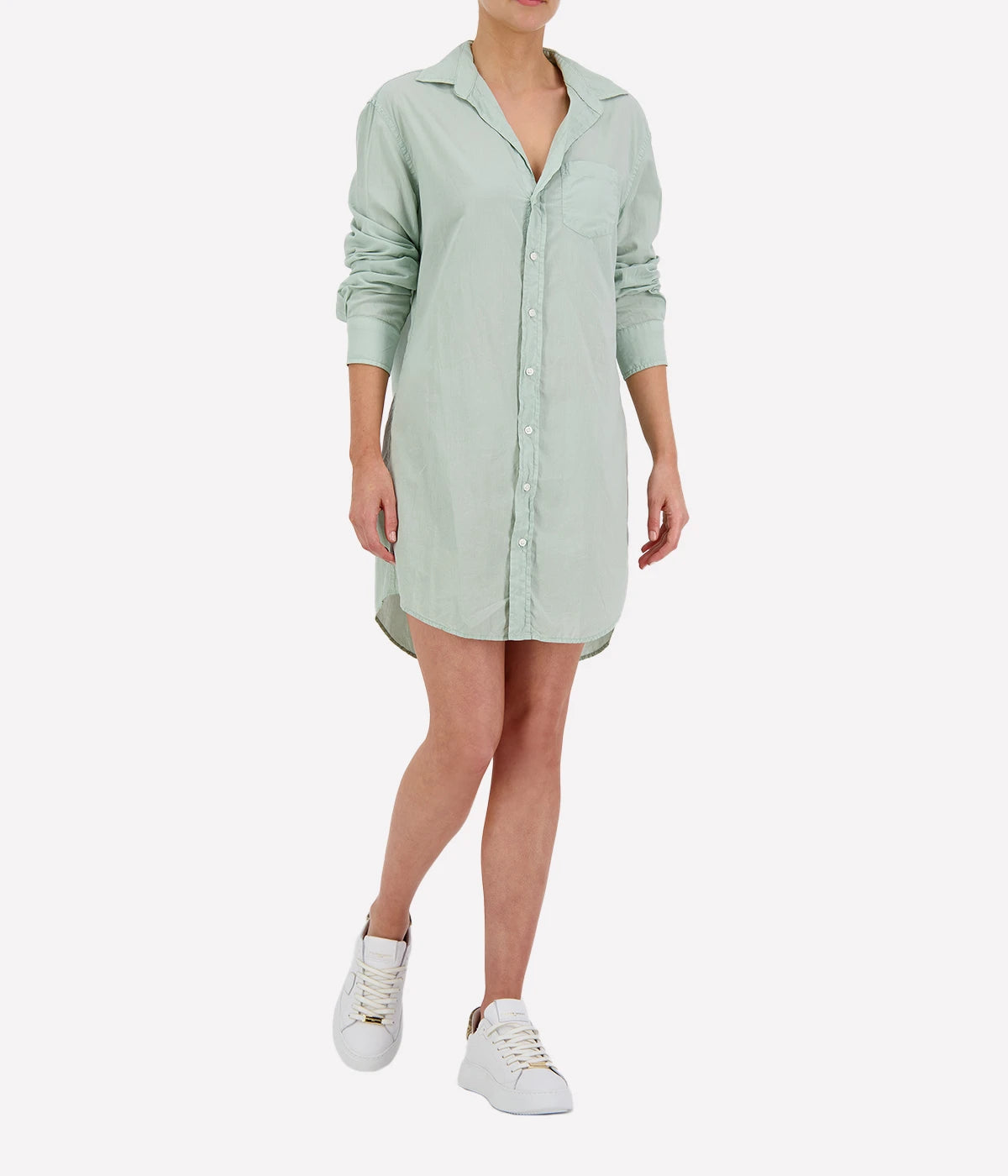 Mary Woven Button Up in Fern
