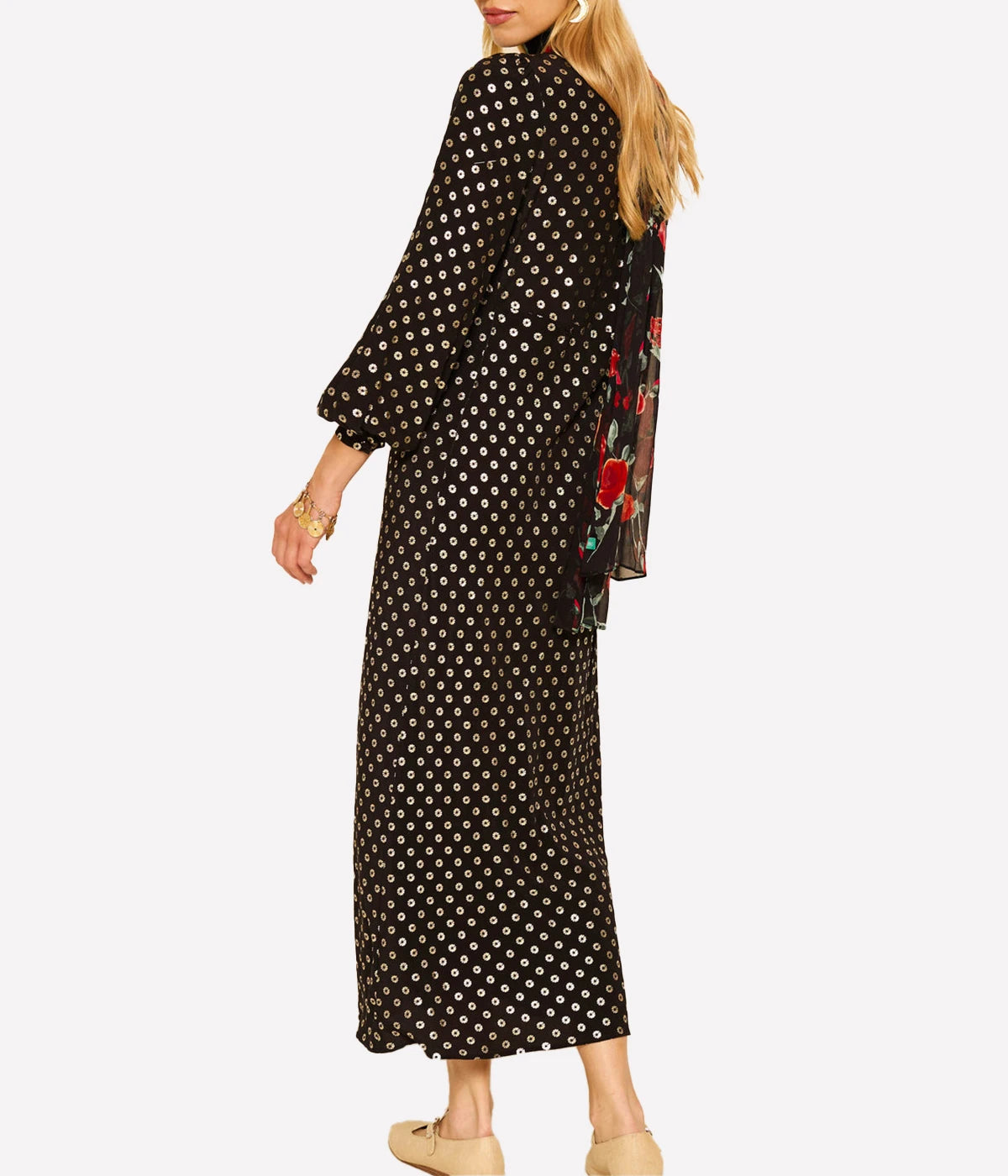 Mavis Dress in Shibori Gold