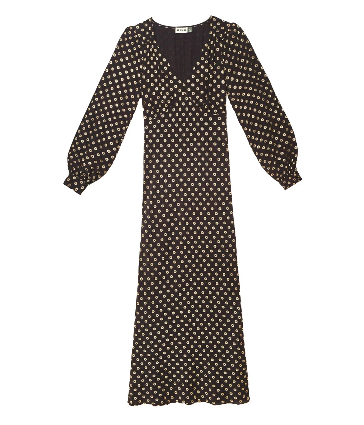 Mavis Dress in Shibori Gold
