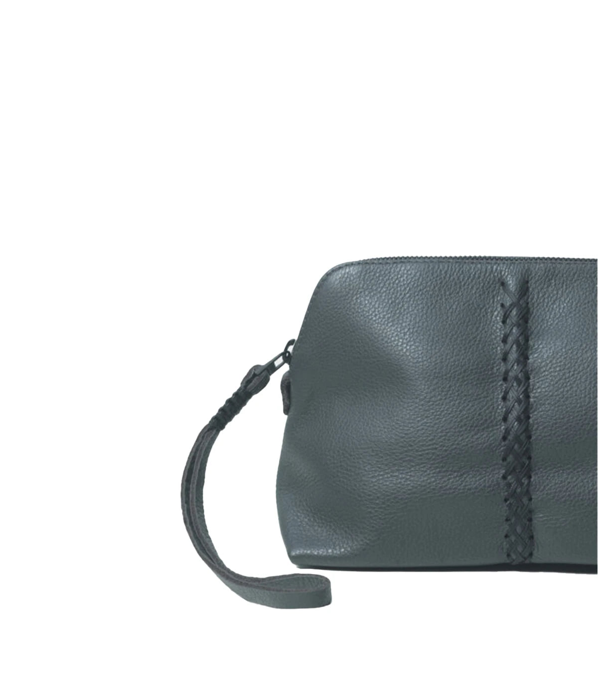 Maxi Vanity Case in Charcoal Grained Leather