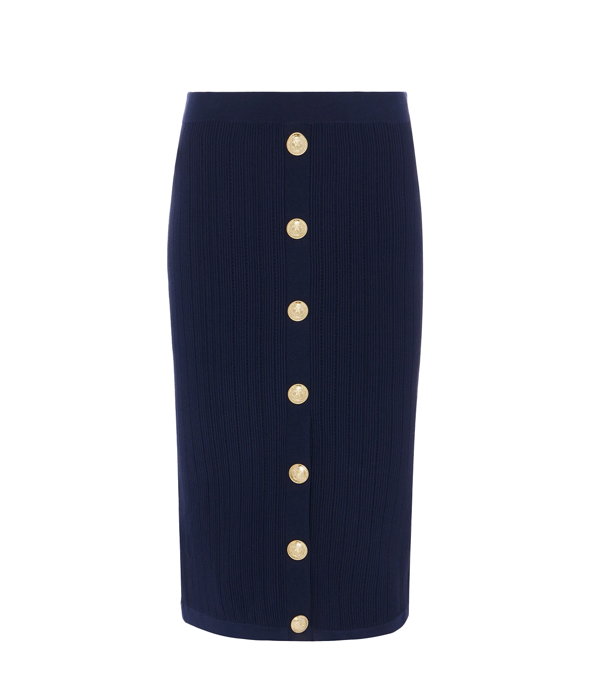 Melania Pointelle Knit Skirt in Midnight Gold