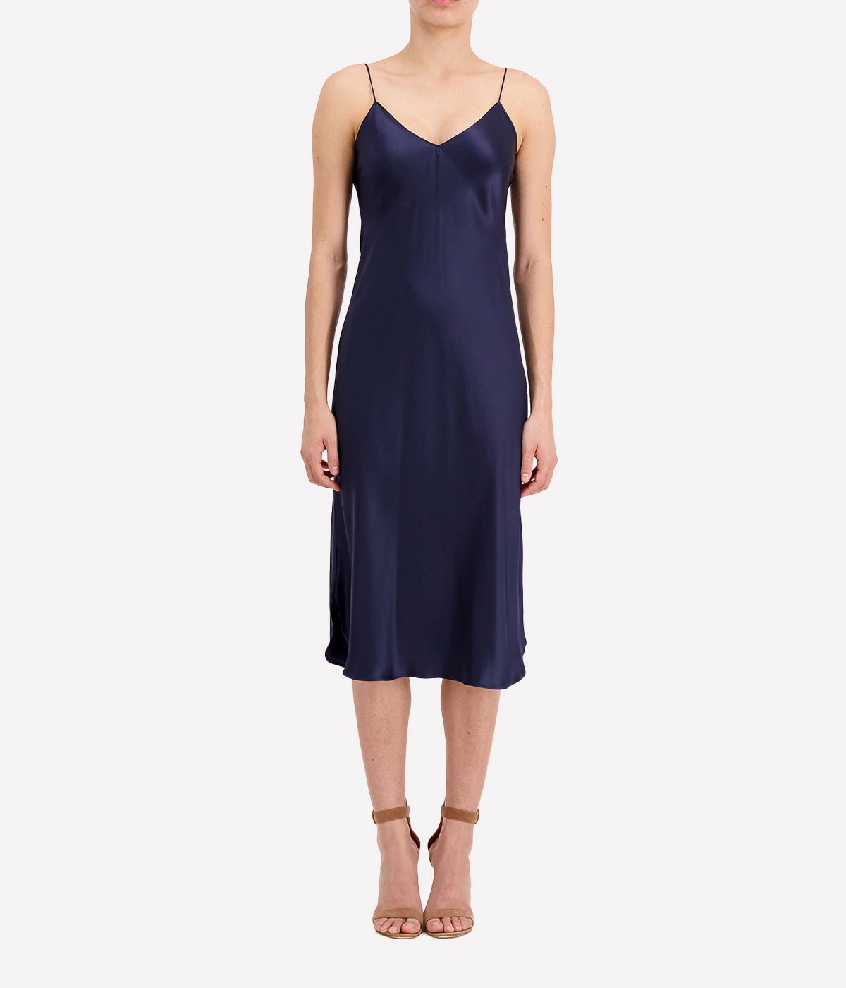 Midi Cami Dress in Dark Navy