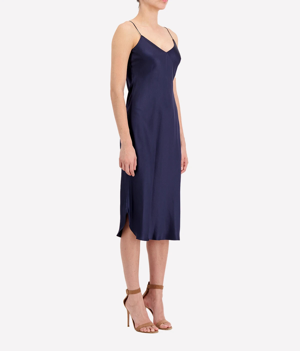 Midi Cami Dress in Dark Navy