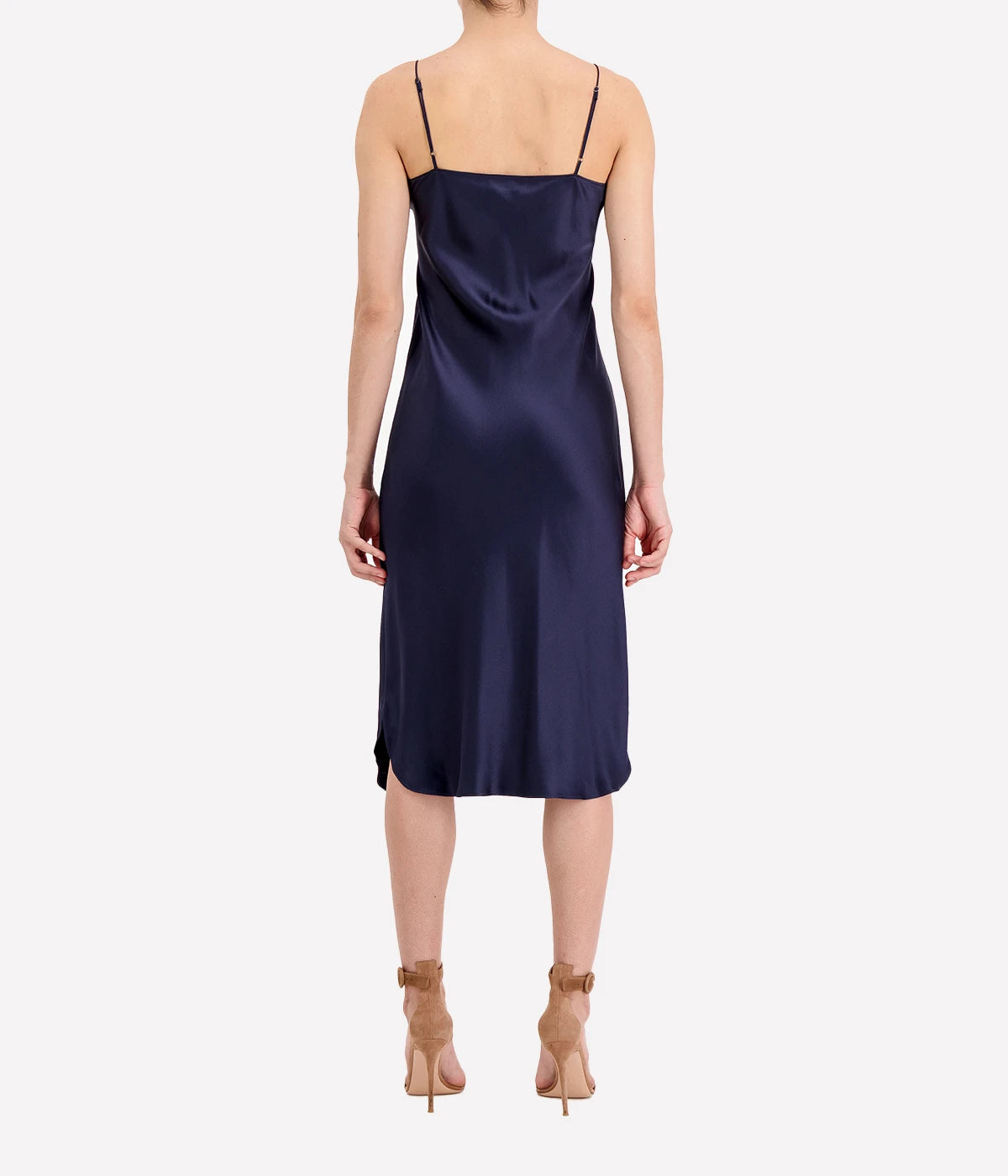 Midi Cami Dress in Dark Navy