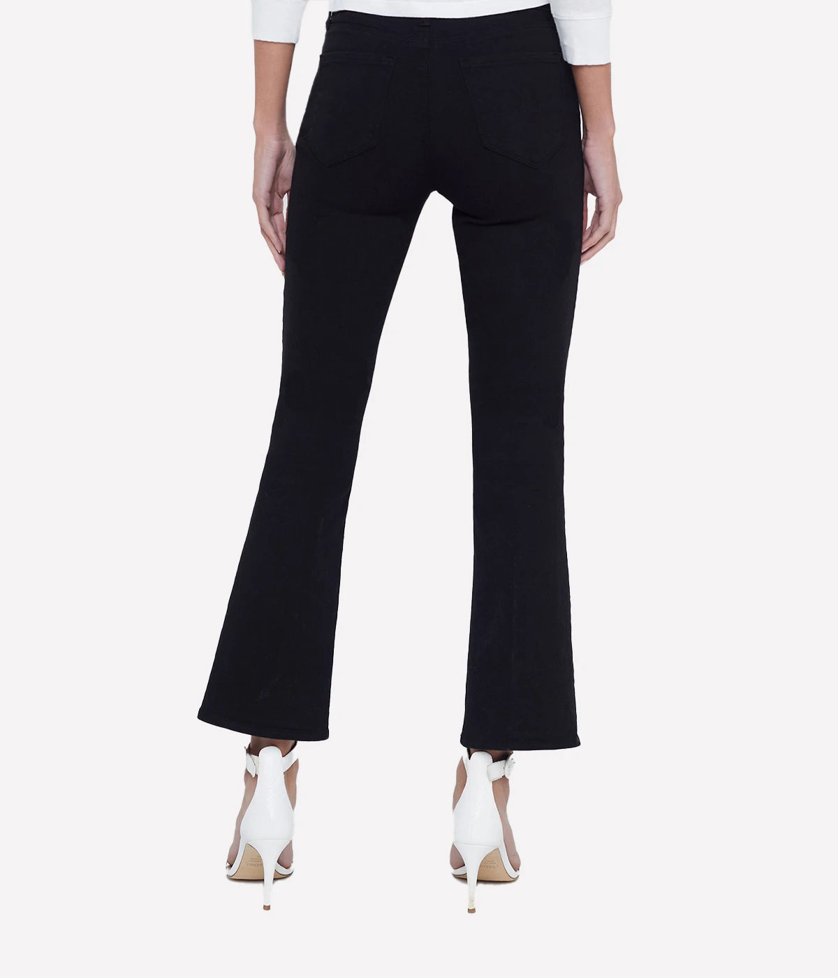 Mira Crop Boot Jean in Black
