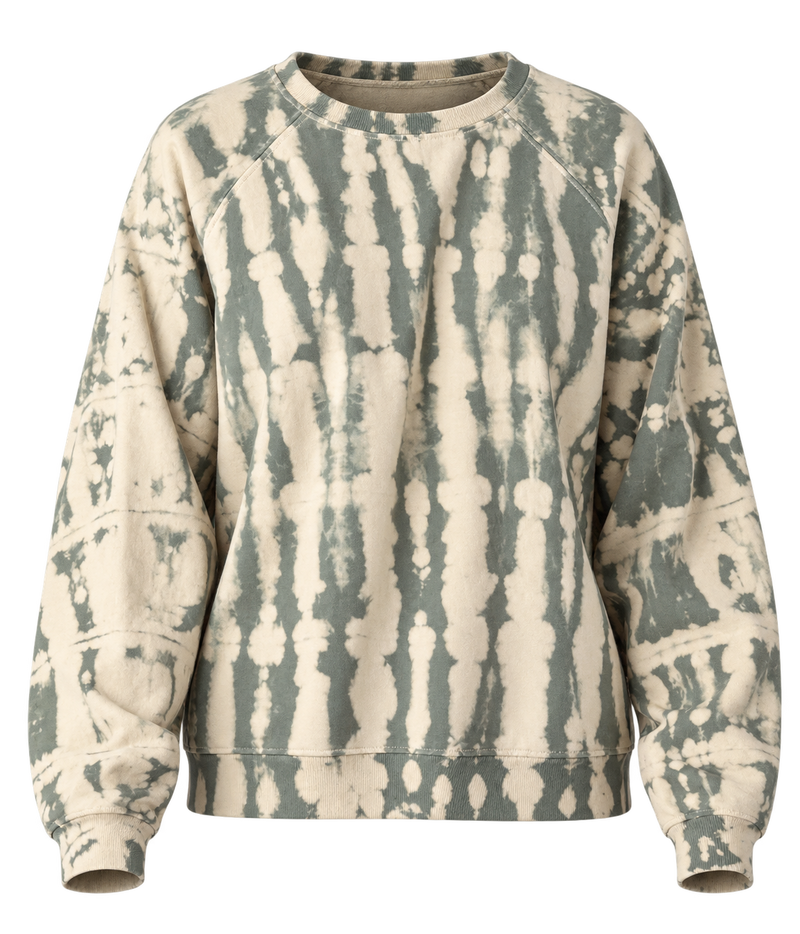 Electric & Rose Ronan Horizon Sweatshirt in Moss Ivory - product flat lay image