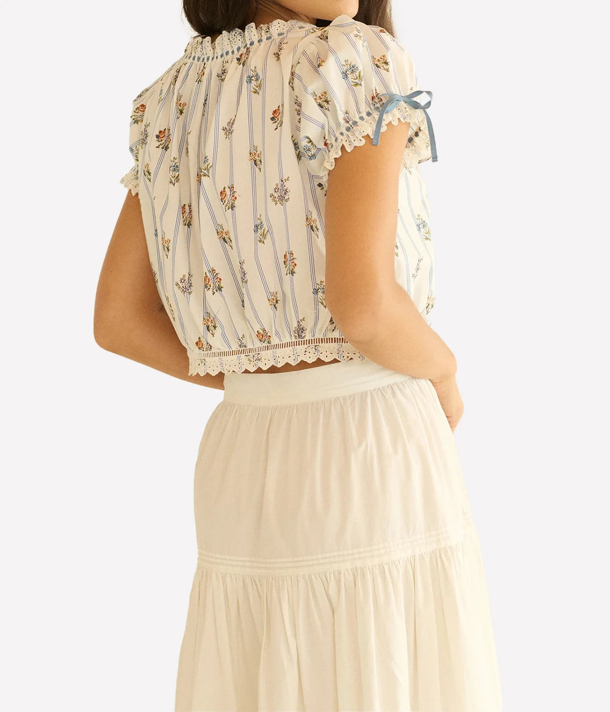 Nera Top in Fleurs De Bordeaux