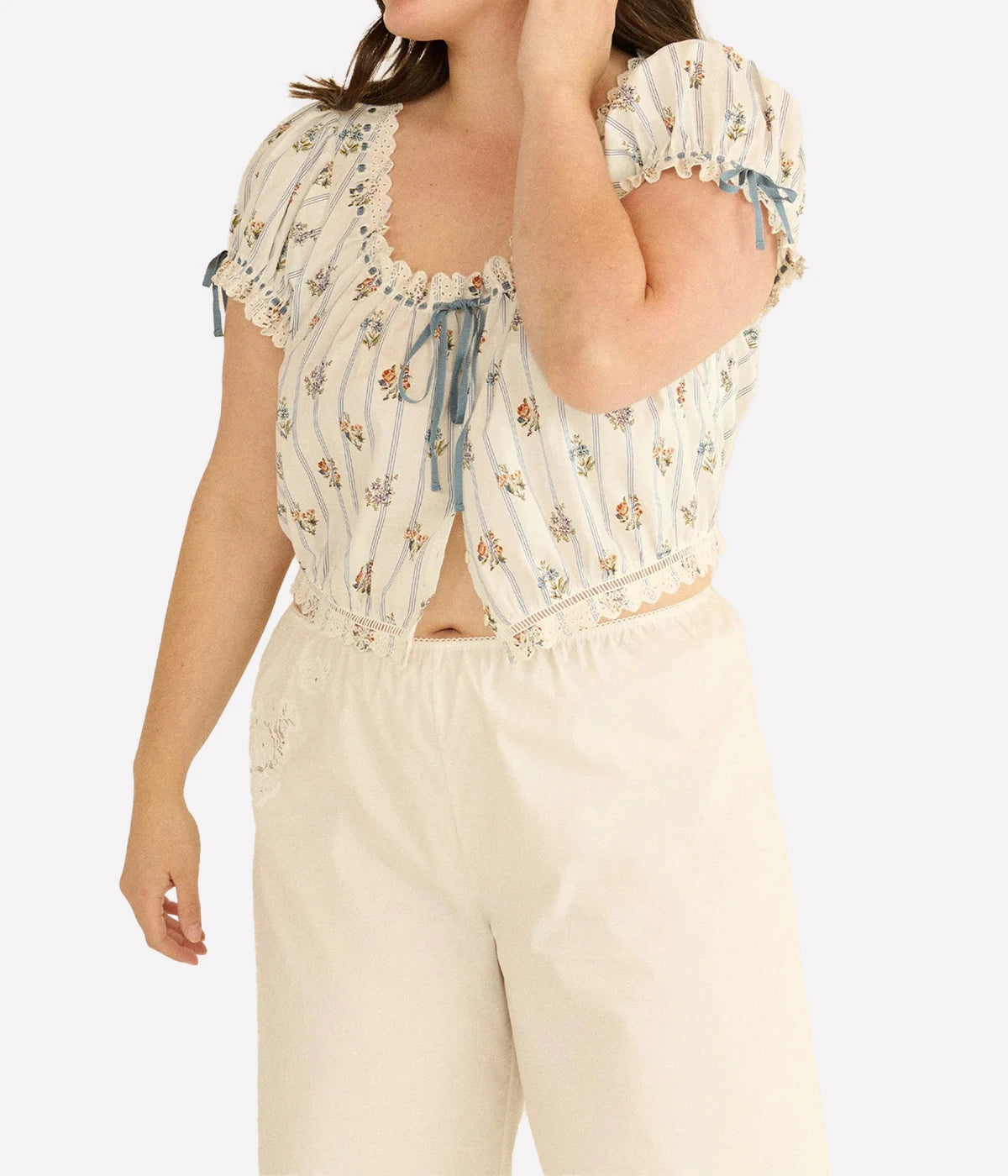 Nera Top in Fleurs De Bordeaux
