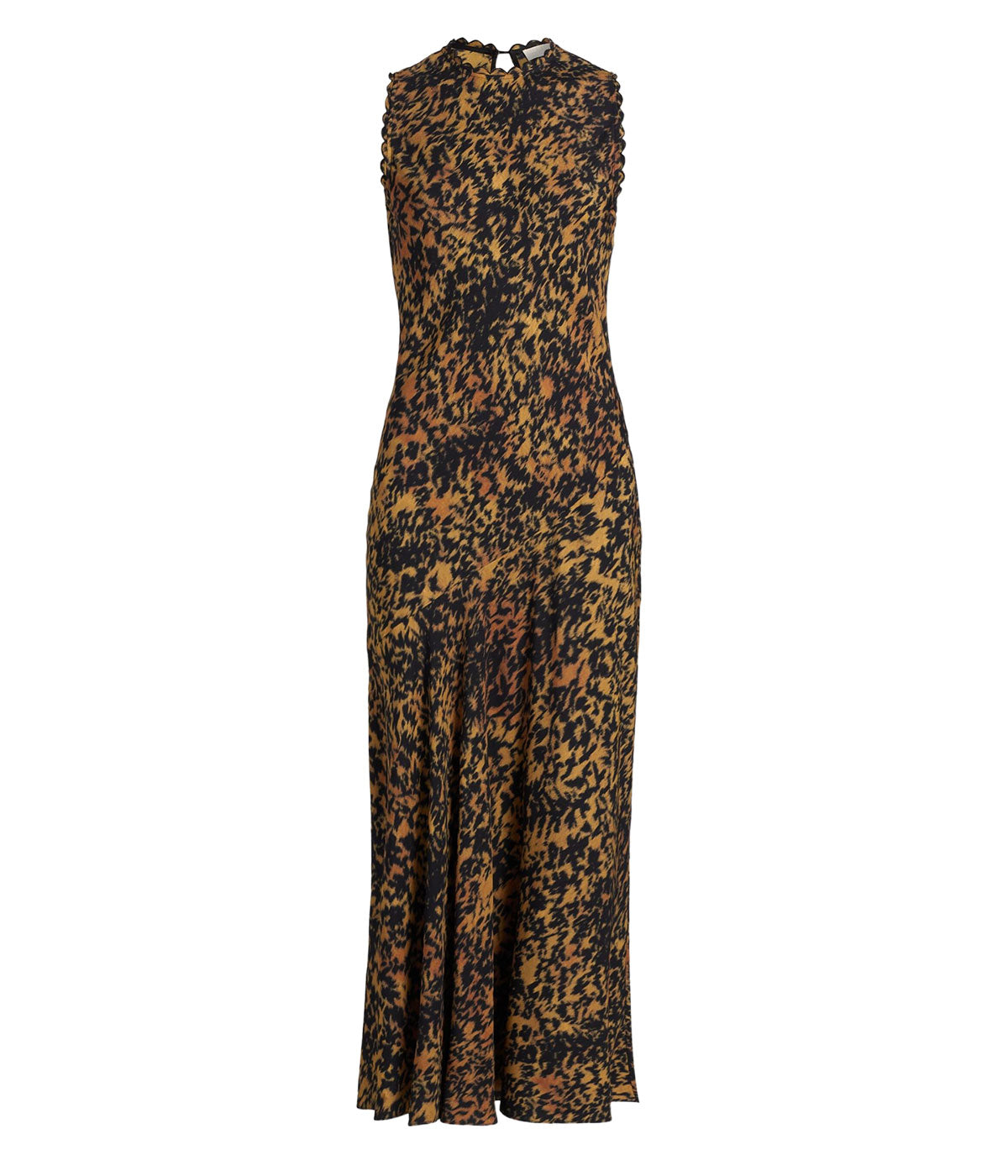 Clea Sleeveless Bias Midi Dress in Savannah