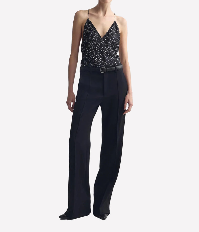 Emile Cami Top in Black Ivory Star