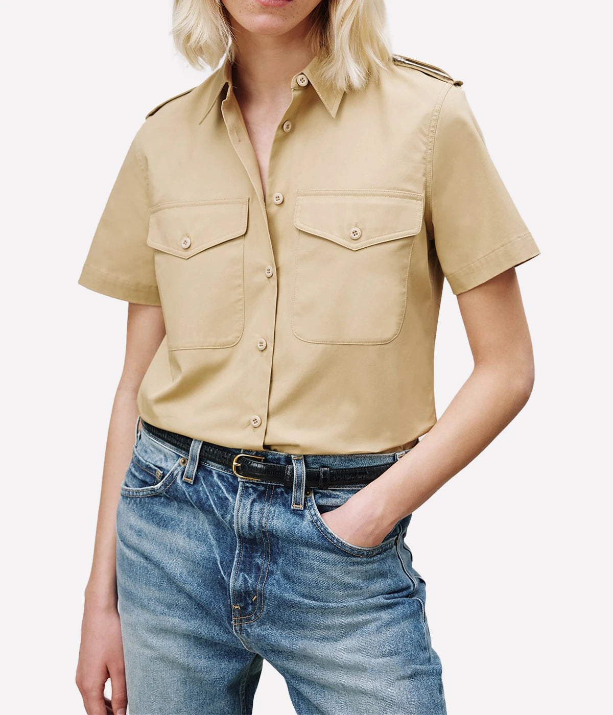 Natalie Shirt in Desert Khaki