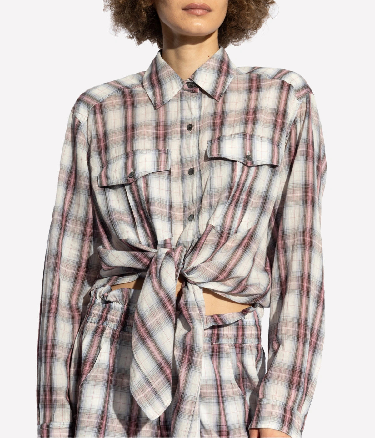 Nath Shirt in Ecru Pink