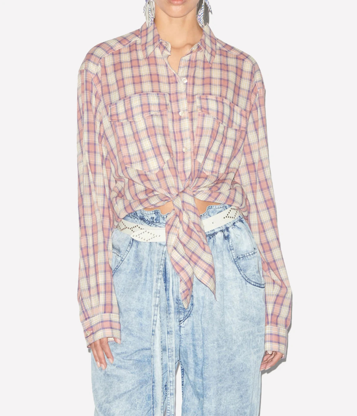 Nath Shirt in Anik Pink Yellow