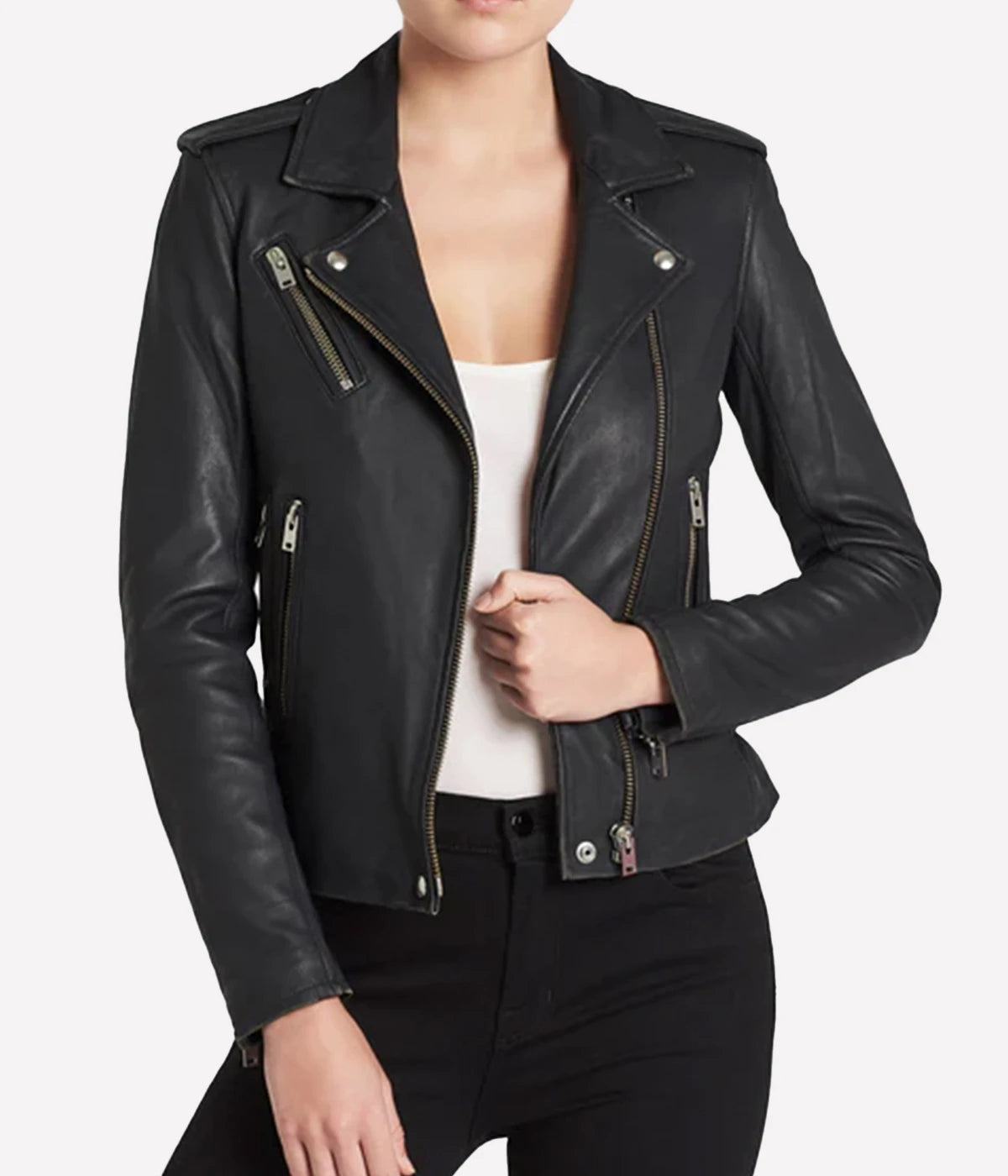 Newhan Biker Jacket in Black