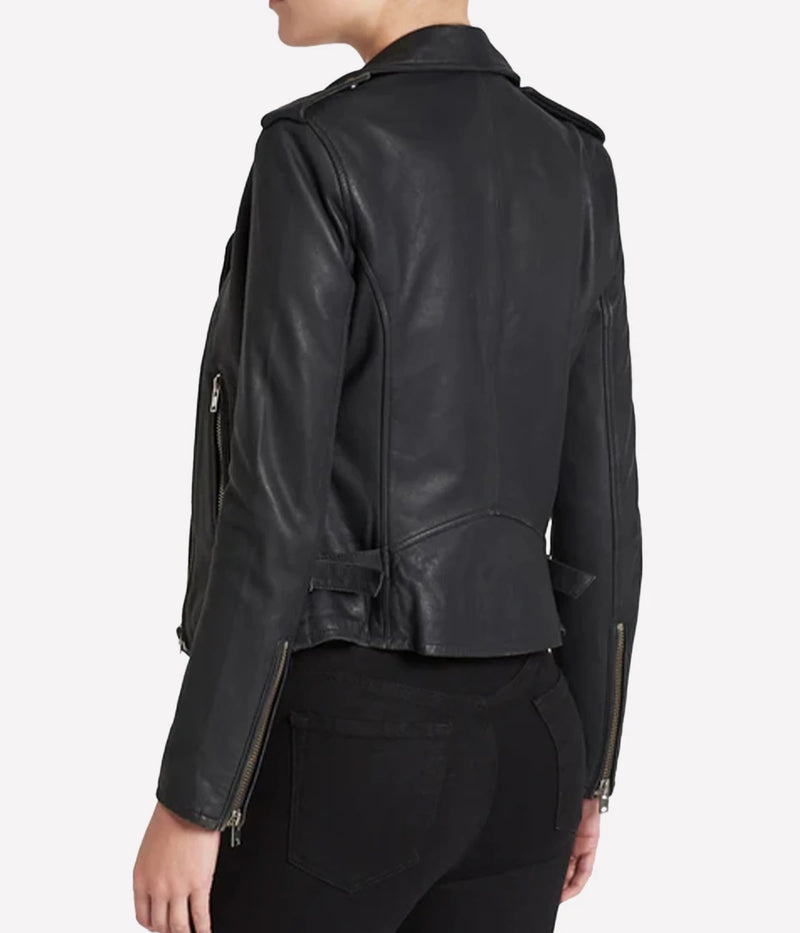 Newhan Biker Jacket in Black