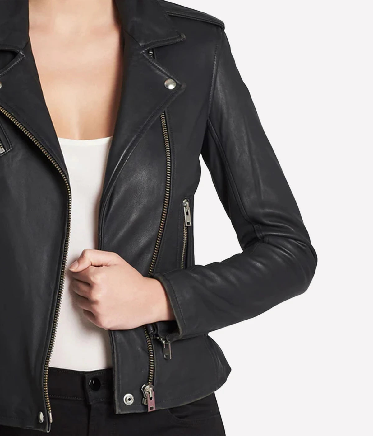 Newhan Biker Jacket in Black