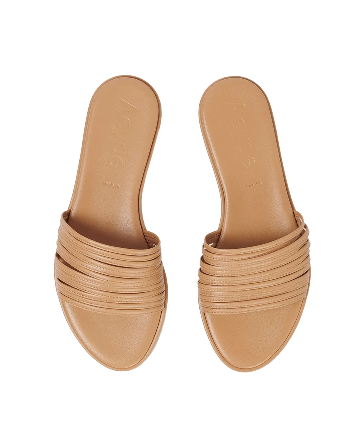 Noa Nappa Leather Flat in Hazelnut