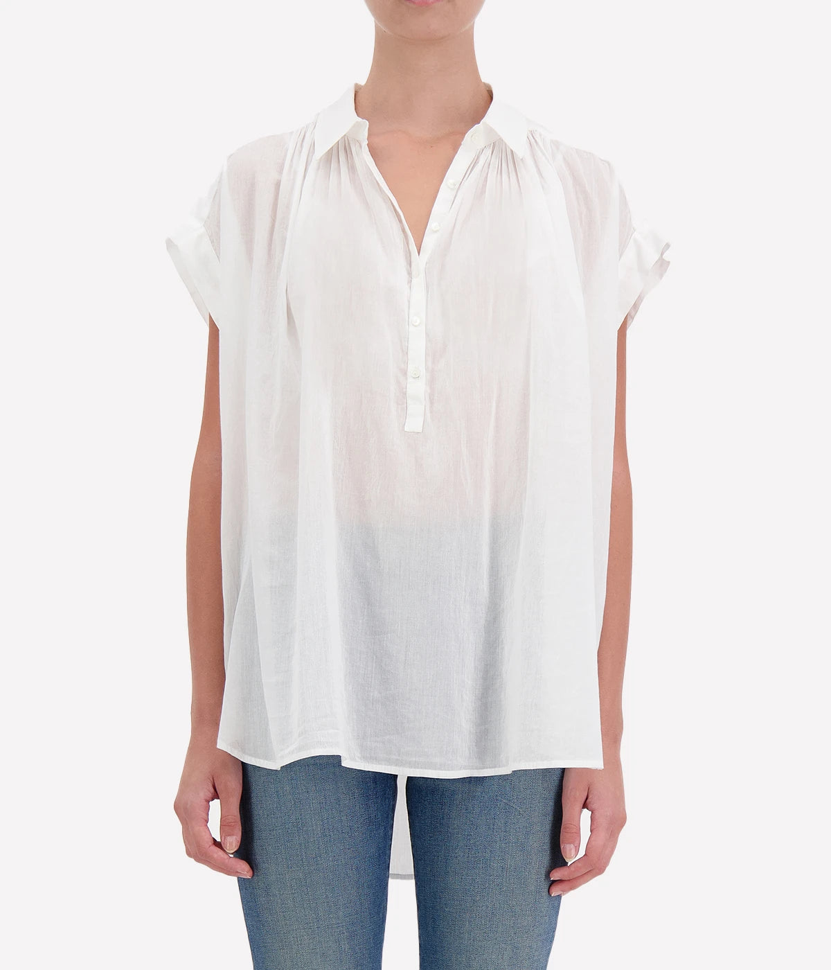 Normandy Blouse in Ivory