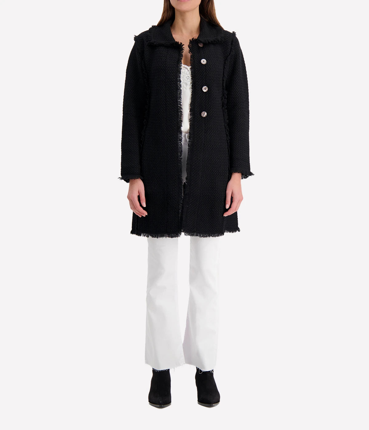 Coco Cashmere Coat in Black